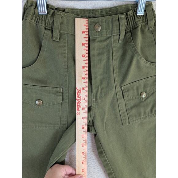 Vintage Boy Scounts BSA Cargo Pants Boys Size 10 Uniform Green Hiking Camping - Picture 4 of 16